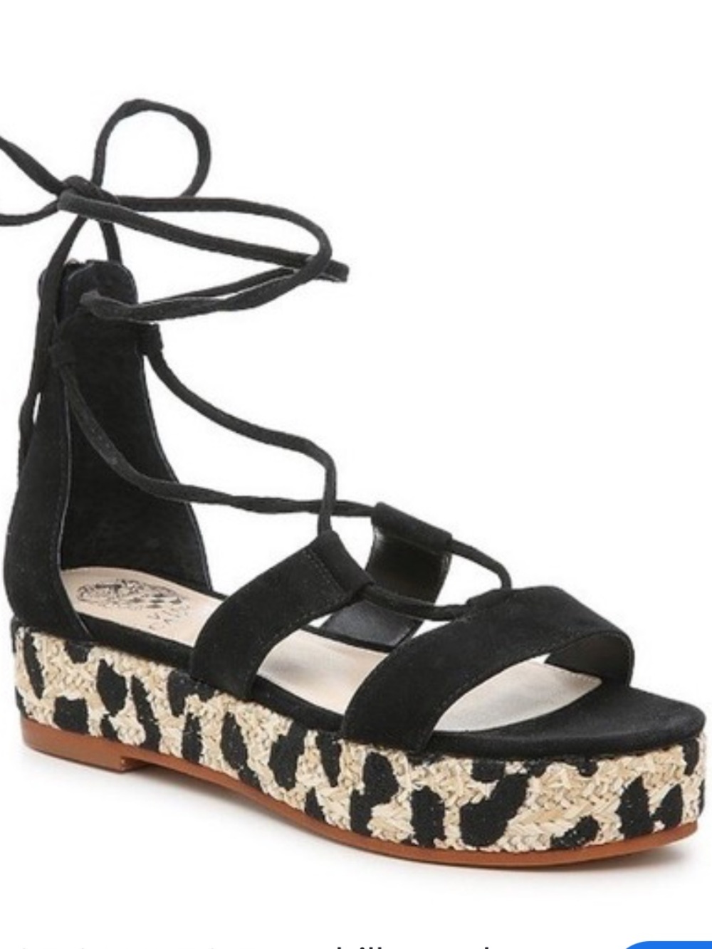 Vince Camuto Espadrille Wedge Sandal - Leopard Trim